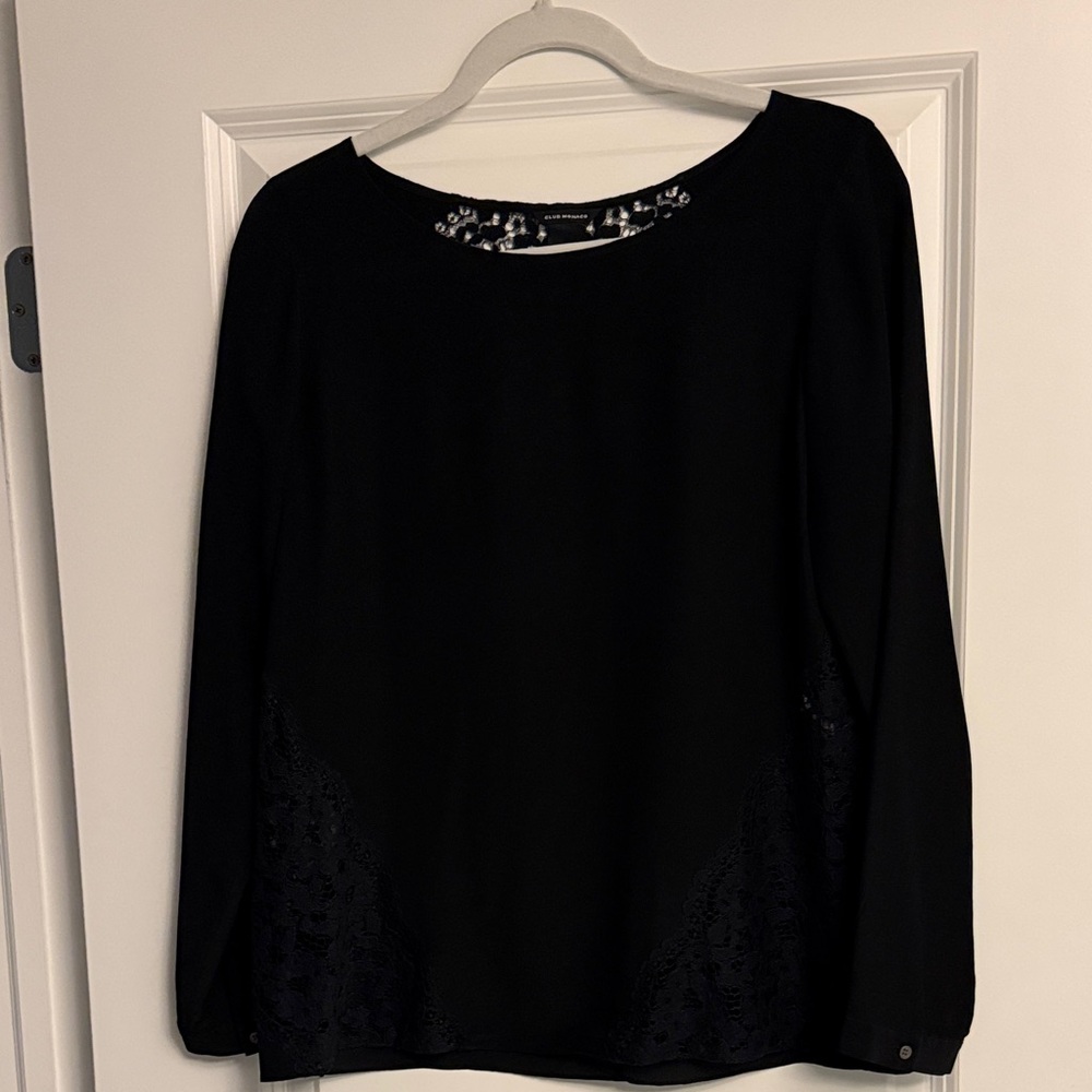 Club Monaco black lace blouse - size small